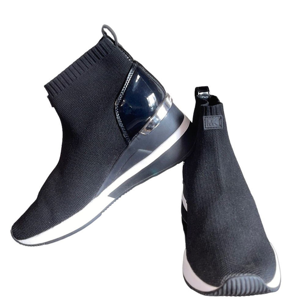 Michael Kors Skyler sock booty sneakers. Size 8 1/2.GUC - Picture 4 of 12